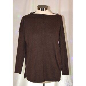 Style and Co Petite Brown Seam Front Sweater size M